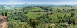 Panorama bei San Gimignano, Toskana, Italien, Urlaub, Chianti, Region Siena, Landschaft, Landschaftsfotografie, Foto